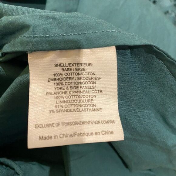 Tory Burch Hallie Broderie Anglaise A-Line Honeycomb Lace Dress No Size Tag - Picture 8 of 8